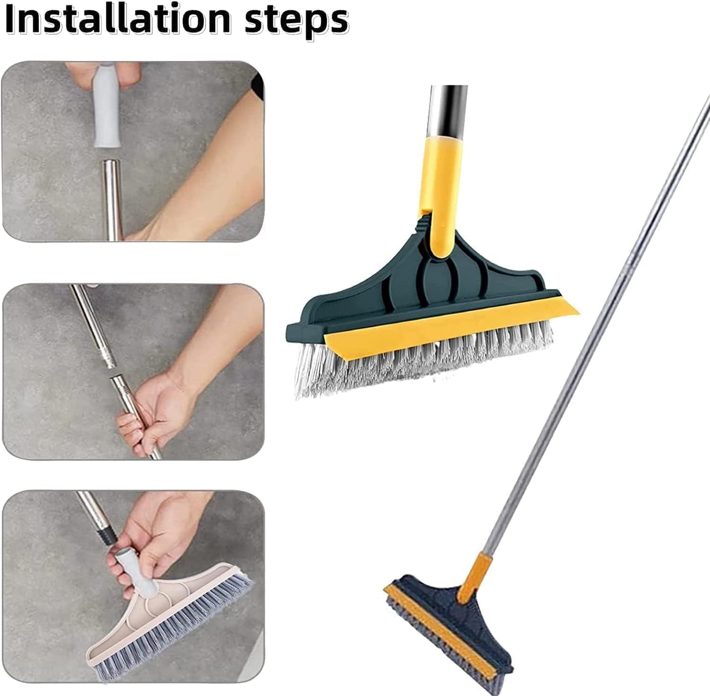2-in-1 floor cleaning brush. Featuring a 120° rotatable head