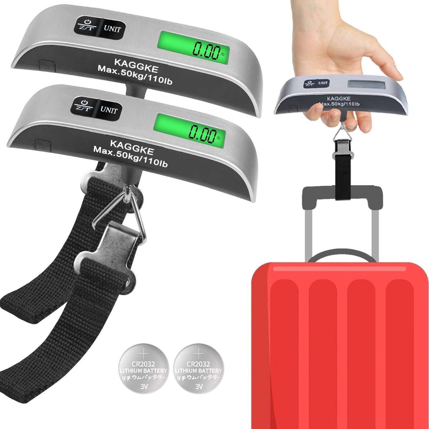 Portable Digital Luggage Scale – LCD Display & Unit Conversion for Travel